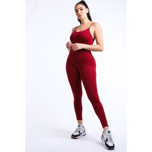 Women's Spaghetti Strap Bodycon Tank One Piece Jumpsuits Rompers S M L - Picture 8 of 8